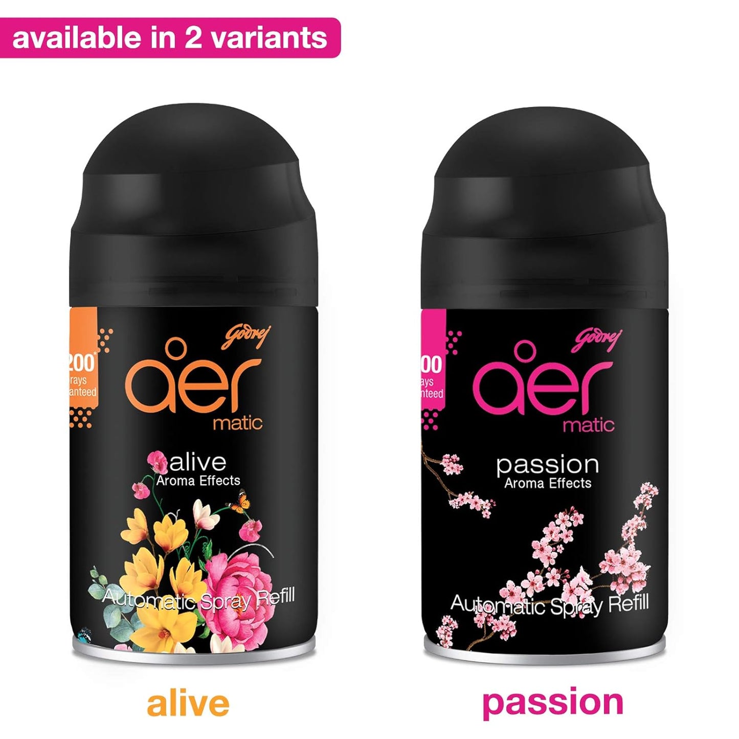 aer Matic Refill - Automatic Room Fresheners | Passion | 2200 Sprays Guaranteed | Lasts up to 60 days (225ml)