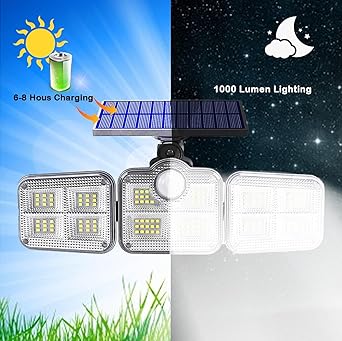 Solar Powered Outdoor Waterproof LED Wall Light with Motion Sensor Remote Control ABS Plastic