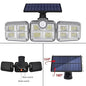 Solar Powered Outdoor Waterproof LED Wall Light with Motion Sensor Remote Control ABS Plastic