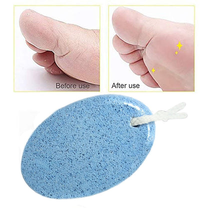 Pumice Stone for Feet, Lava Pedicure Tools Hard Skin Callus Remover for Men/Women Feet and Hands - Natural Foot File Exfoliation to Remove Hard Skin, Dead Rough Skin Small Size (Blue) Pack of 3