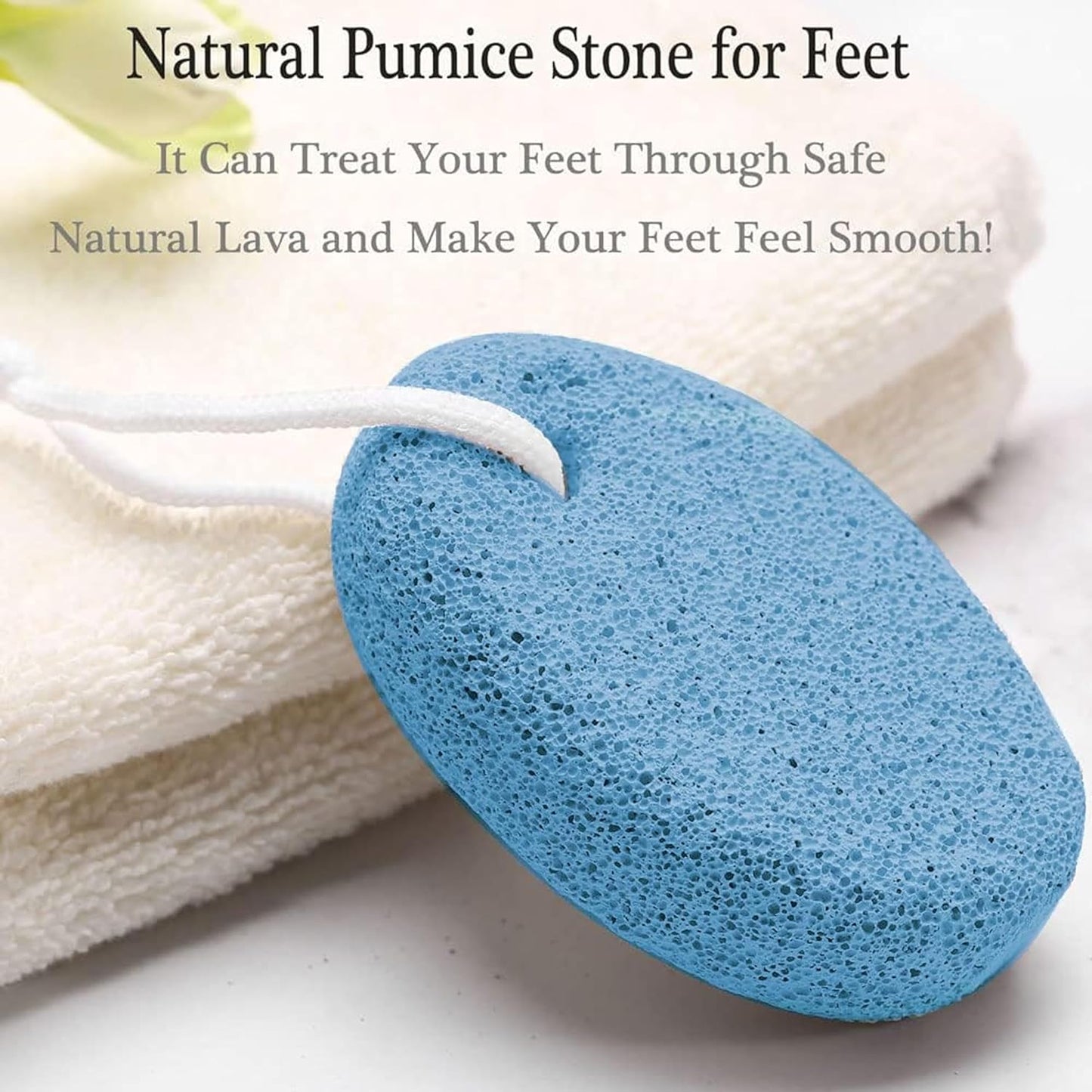 Pumice Stone for Feet, Lava Pedicure Tools Hard Skin Callus Remover for Men/Women Feet and Hands - Natural Foot File Exfoliation to Remove Hard Skin, Dead Rough Skin Small Size (Blue) Pack of 3