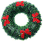 Handcrafted Artificial Christmas Garland and Wreath, Decorated Wreath Circle with Ribbun Tie. (40 cm)