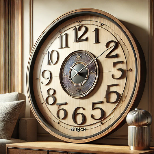 Analog Wall Clock 22-InchHome Big Size Living Room Hall Bedroom Stylish Clock (COL-009)