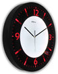 Analog 35.5 cm X 4 cm Wall Clock  (Red, Black, With Glass, Standard)