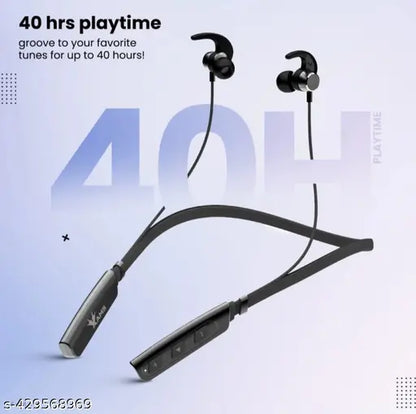 Pro Neckband Wireless With Mic Headphones/Earphones(1) Bluetooth Headset (Black 15HOUR BATTERY BACKUP, In the Ear) multicolour