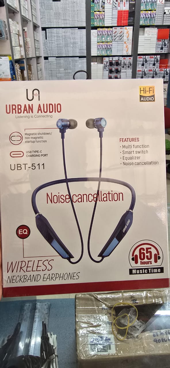 URBAN AUDIO Neckband with ENC, Multi-function, smart switch, equalizer and noise cancellation