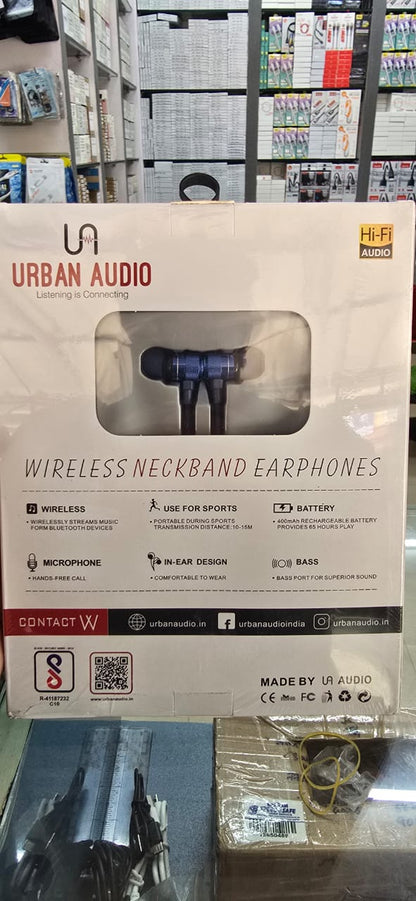 URBAN AUDIO Neckband with ENC, Multi-function, smart switch, equalizer and noise cancellation