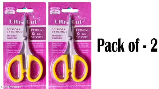 Stainless Steel  Product Breadth : 2 Inch  Product Height : 0.5 Inch  Product Length : 3 Inch  Net Quantity (N) : Pack Of 2  Kitchen and Household Scissors For Stainless Steel