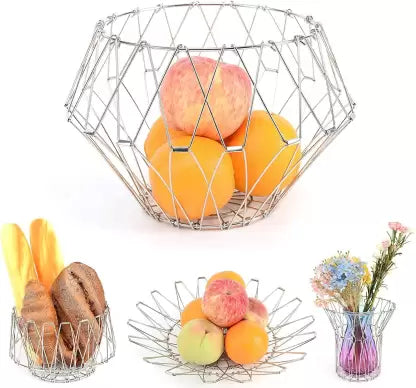 Steel  Product Breadth : 10 Cm  Product Height : 5 Cm  Product Length : 17 Cm  Net Quantity (N) : Pack Of 1  Brim Basket-1Pcs