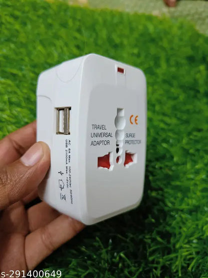 Travel Adaptor Power Socket with USB charging Point for Laptop and Mobile Charging