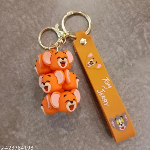 Cute 3D Cartoon Silicone Keychain Bag Charm For Girls Boy Gift