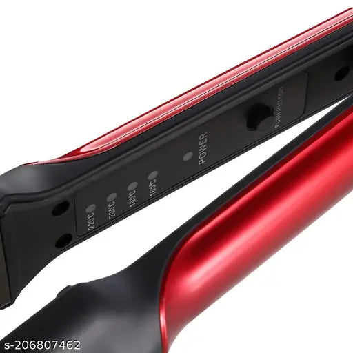 Kemei KM-531 Professional Hairstyling Hair Straightener Hair Portable Ceramic Hair Straightener Hair Straightener  (Red)