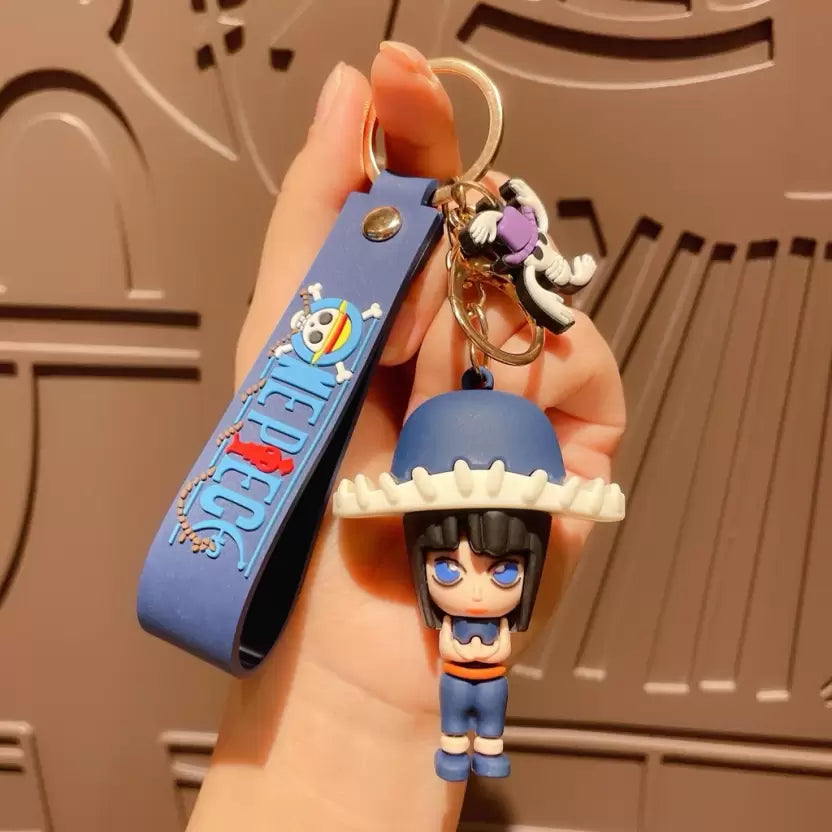 One Piece Nico Robin 3D Silicone Keychain with Ribbon Key Chain