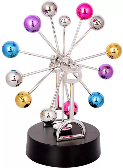 Orbital Kinetic Motion Physics Swinging Toy Science Desk Gifts Decoration Education  (Silver)