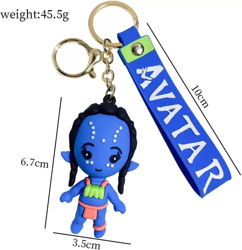 Premium Cartoon Characters Avatar (Girl) 3D Rubber Silicone Toy Key Chain Key Chain