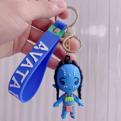 Premium Cartoon Characters Avatar (Girl) 3D Rubber Silicone Toy Key Chain Key Chain