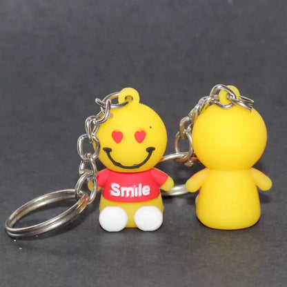 Smiley Face Keychains For Bags,Wallets, Luggage, Travel Accessories, car,Bike 2 Key Chain