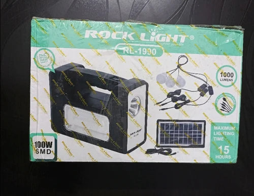 Black 100W Solar ROCK Light, 220V