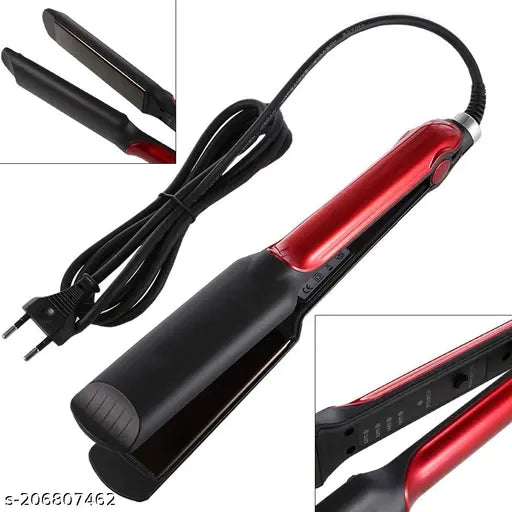 Kemei KM-531 Professional Hairstyling Hair Straightener Hair Portable Ceramic Hair Straightener Hair Straightener  (Red)